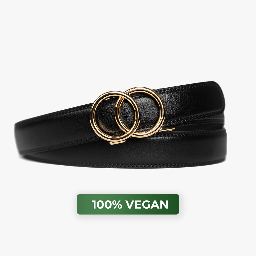 Vegan leather belt